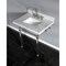 Kingston Brass 30" x 22" Carrara Marble Vanity Top with Clear Acrylic Console Legs, Carrara Marble/Polished Nickel KVPB3030MASQ6 - alternate 2